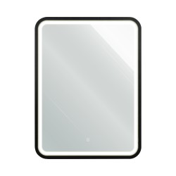 Зеркало 600х800 мм сенсорное САНАКС с внутренней LED подсветкой МДФ Черный / 45220