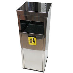 Урна Klimi из полированной нержавеющей стали 40 л / 981242