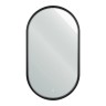 Зеркало 450х800 мм сенсорное САНАКС с ореольной LED подсветкой МДФ Черный / 45230