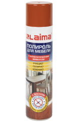 Полироль для мебели LAIMA "Антипыль" 300 мл с воском и антистатиком, аэрозоль / 606511