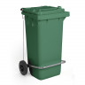 Бак для мусора TTS 00005296 / с педалью / зеленый / 240 л