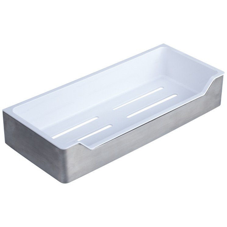 Полка прямоугольная одноэтажная с пластиковой вставкой Fixsen Hotel Хром / FX-31003C