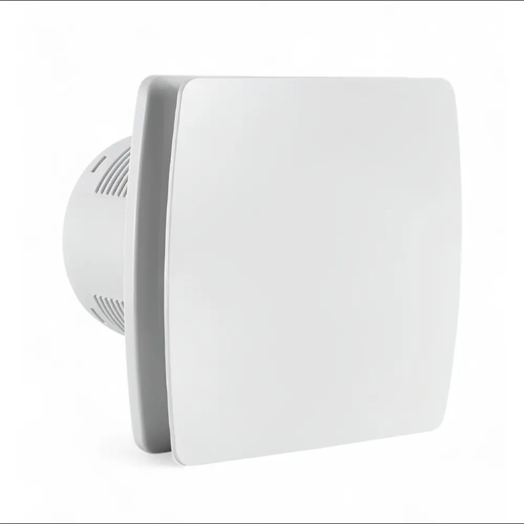 Вентилятор вытяжной Diadonna D100 мм 34 дБ 95 м³/ч обратный клапан квадратный белый / D01-W10