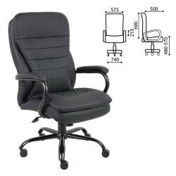 Кресло офисное BRABIX PREMIUM "Heavy Duty HD-001" 531015 / экокожа черное
