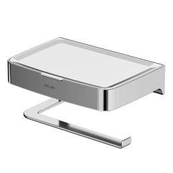 Держатель туалетной бумаги настенный AM.PM Inspire 2.0 с полочкой Хром / A50A341500