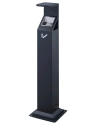Пепельница уличная металл WisePro Черная / 82-1