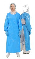Фартук HACCPER Uretex Blue с рукавами 0.15 мм M, L Синий
