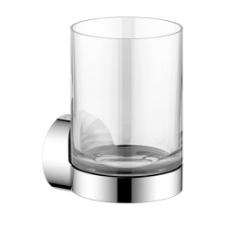 Держатель стакана настенный Keuco REVA в комплекте с хрустальным стаканом Хром / 12850019000