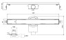 Трап душевой Plumberia Selection PSL Linear 6x60 60 см решетка с сифоном металл белый / PSL60BO