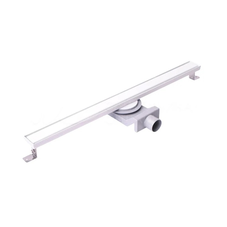 Трап душевой Plumberia Selection PSL Linear 6x60 60 см решетка с сифоном металл белый / PSL60BO