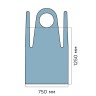 Фартук HACCPER Polytex одноразовый в рулоне 1250×750 мм, 12 мкм ( кор. 600 шт.) Синий / 125750-12