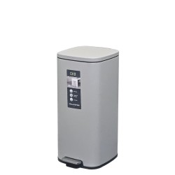 Мусорное ведро с педалью 30 л EKO STELLA Серый матовый / EK9384 P-30L-MG