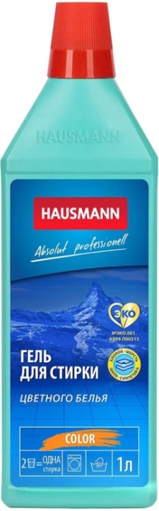 Гель для стирки HAUSMANN цветного белья 1л / HM-CH-02006