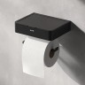 Держатель туалетной бумаги настенный AM.PM Inspire 2.0 с полочкой Черный / A50A341522