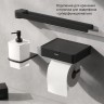 Держатель туалетной бумаги настенный AM.PM Inspire 2.0 с полочкой Черный / A50A341522