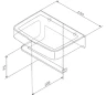 Держатель туалетной бумаги настенный AM.PM Inspire 2.0 с полочкой Черный / A50A341522