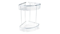 Полка угловая двухэтажная Fixsen Hotel Хром / FX-31051-2