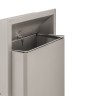 Корзина для мусора встраиваемая в стену MERIDA STELLA R металл, Стальной антифингер / KWA704.R