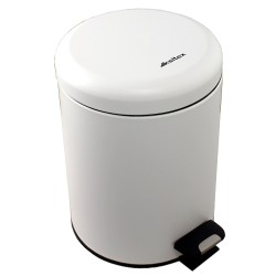 Урна педальная с подъемной крышкой Ksitex 5 л металл белая / BGR-5W