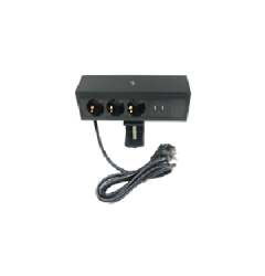 Блок розеток Mebax настольный черный 3 EURO 2 USB Type-A / LK-GN6