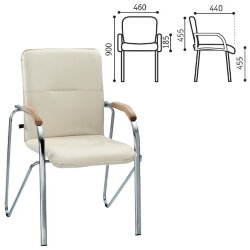Кресло для приемных и переговорных "Samba" 530573 / кожзам бежевый