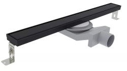 Трап душевой Plumberia Selection PSL Linear 60 см решетка с сифоном металл черный / PSL60NO