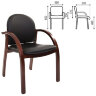 Кресло для приемных и переговорных 531313 / CH-659 экокожа / черное