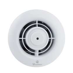 Вентилятор вытяжной Diadonna D100 мм 12 Вт 95 м³/ч обратный клапан круглый белый / D05-W10