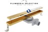 Трап душевой Plumberia Selection PSL Linear 60 см решетка с сифоном металл золото / PSL60OR