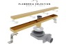 Трап душевой Plumberia Selection PSL Linear 60 см решетка с сифоном металл золото / PSL60OR