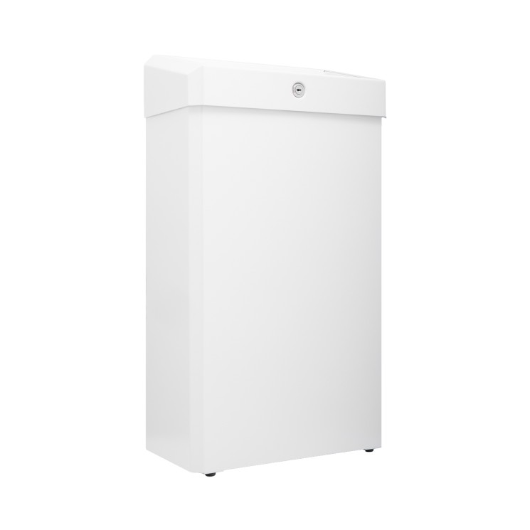 Металлическая урна MERIDA STELLA R 27 л металл белая / KSB106.R