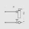 Полотенцедержатель с дозатором 0.15 л COLOMBO DESIGN PLUS настенный металл золото / W4975.OM