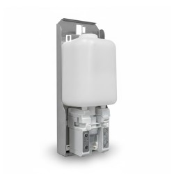 Дозатор для жидкого мыла сенсорный, встраиваемый за зеркало MERIDA STELLA R, наливной металл Матовая сталь / DWM115.R