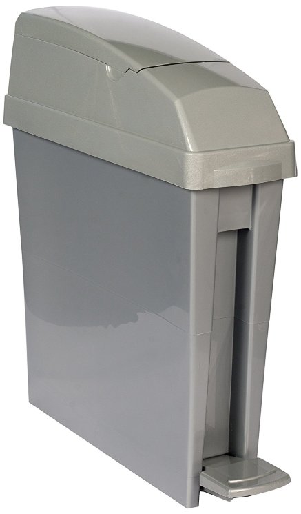 Узкий контейнер для мусора с педалью Rubbermaid San1Ped 20л RSAN1PEDPLAT