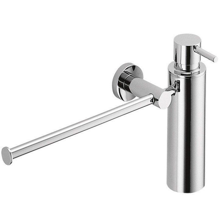 Полотенцедержатель с дозатором 0.15 л COLOMBO DESIGN PLUS настенный металл хром / W4975