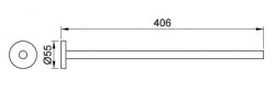 Держатель для полотенец NOFER 40,6 см металл черный / 16874.N
