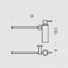 Полотенцедержатель с дозатором 0.15 л COLOMBO DESIGN PLUS настенный металл белый / W4975.BM