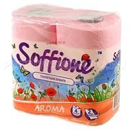 Туалетная бумага Soffione Aroma Tropical Flowers ароматизированная розовая 2-сл 19 м