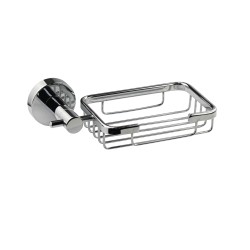 Мыльница металлическая решетка настенная GFmark хром / 79007-11