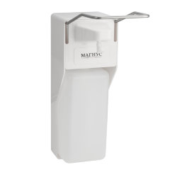 Дозатор локтевой для дезинфицирующих средств и жидкого мыла MAGNUS 697 / abs-пластик / 1000 мл / белый