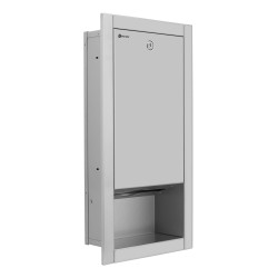 Диспенсер бумажных полотенец Z-сложения MERIDA STELLA R встраиваемый в стену на 2 пачки, металл Матовая сталь / AWM703.R