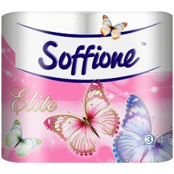 Туалетная бумага Soffione Elite белая 3-сл 18 м