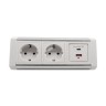 Блок розеток Mebax накладной белый 2 EURO 1 USB Type-A + 1 USB Type-С / LK-RSA