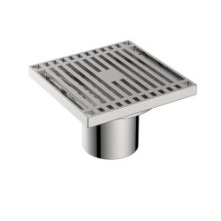 Трап канализационный прямой Diadonna 100х100 мм металл матовая сталь / DS43-100S