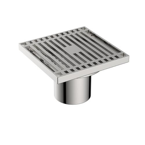 Трап канализационный прямой Diadonna 100х100 мм металл матовая сталь / DS43-100S