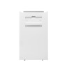 Металлическая урна MERIDA STELLA R 47 л металл белая / KSB102.R