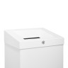 Металлическая урна MERIDA STELLA R 47 л металл белая / KSB102.R