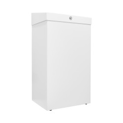 Металлическая урна MERIDA STELLA R 47 л металл белая / KSB102.R