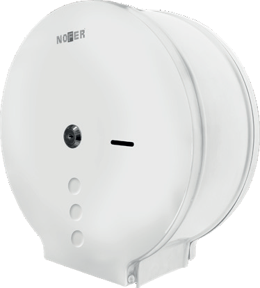 Диспенсер туалетной бумаги круглый из нержавеющей стали NOFER белый / 05006.XL.W