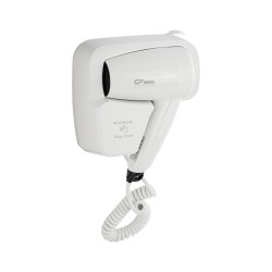 Фен для волос настенный GFmark 1200 Вт 18 м/с пластик белый / 6815